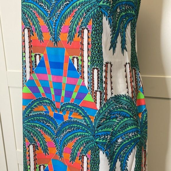 Mara Hoffman M Mirage Palm Halter Tie Maxi Midi Dress - Picture 3 of 6